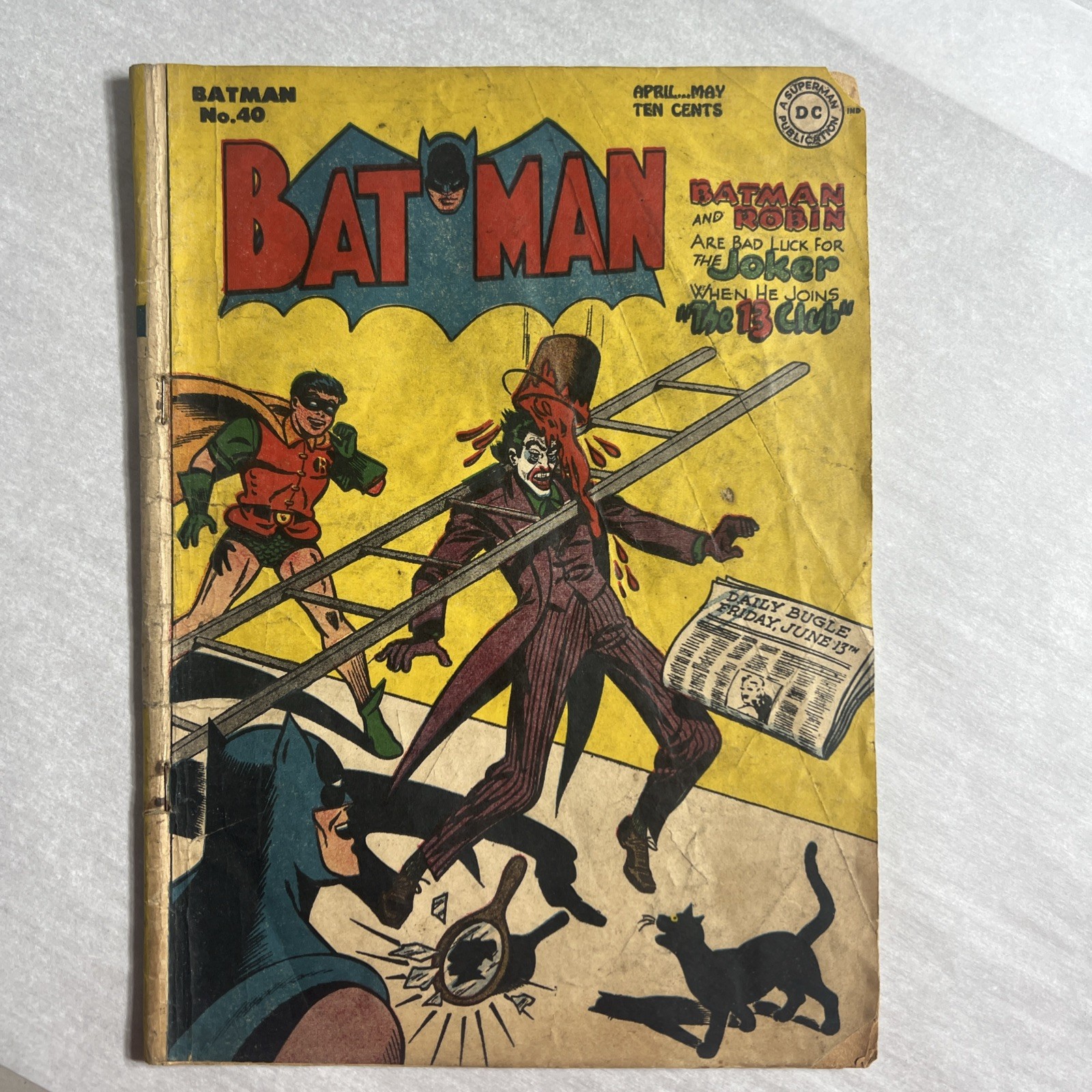 Batman #40 (DC 1947) Golden Age - Joker Cover - Interior is Incomplete - Batman #40 (DC 1947) Golden Age - Joker Cover - Interior is Incomplete -