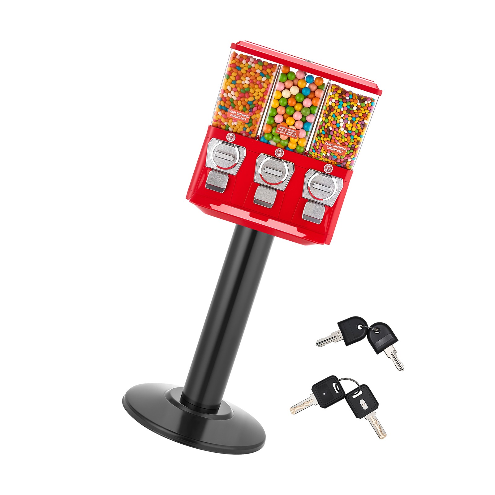 Uimoso Triple Compartment Candy Dispenser with Stand Uimoso Triple Compartment Candy Dispenser with Stand