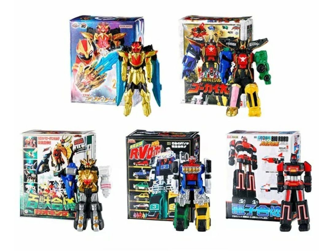 Super Sentai DX Robot Miniature & Package Collection 01 Full Set Power Rangers