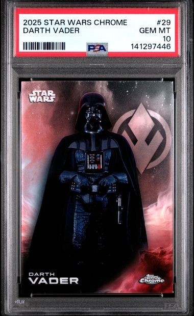 2025 TOPPS CHROME STAR WARS DARTH VADER #29 PSA 10 2025 TOPPS CHROME STAR WARS DARTH VADER #29 PSA 10