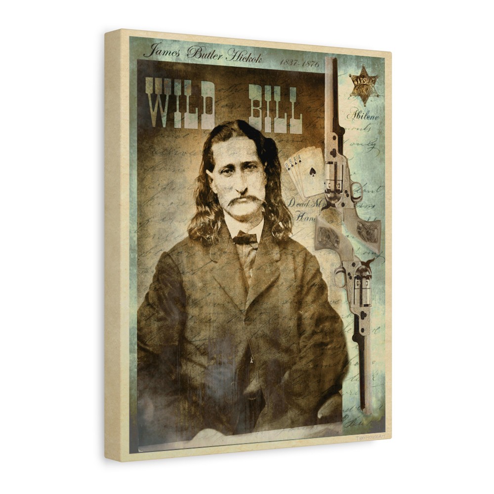 Old West Wild Bill Hickok Dead Mans Hand Photo Collage Canvas Print Old West Wild Bill Hickok Dead Mans Hand Photo Collage Canvas Print