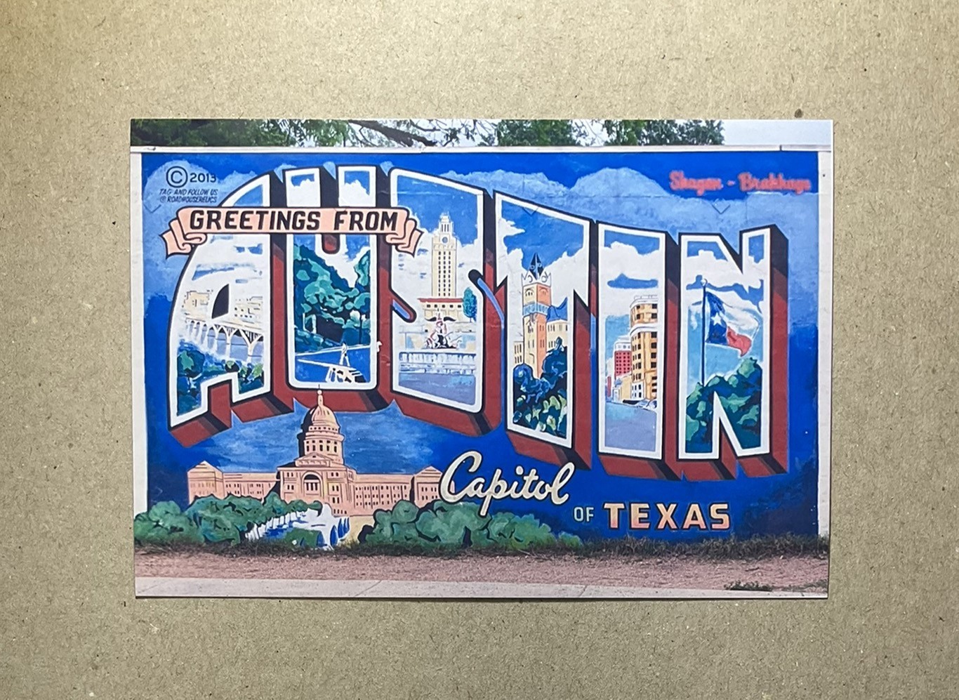 New postcard 4x6 Greetings from Austin Mural Texas New postcard 4x6 Greetings from Austin Mural Texas