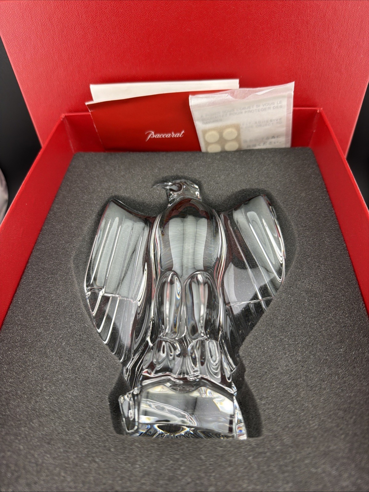 Authentic Baccarat Crystal American Eagle from France Original Mint Cond W/Box Authentic Baccarat Crystal American Eagle from France Original Mint Cond W/Box