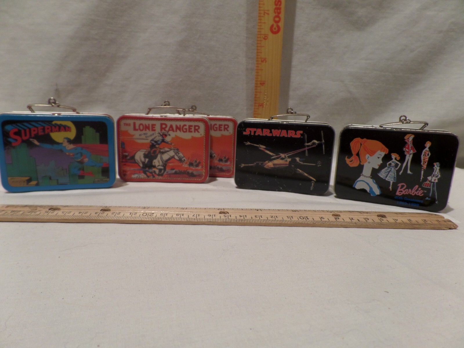 VINTAGE 1997-1998 *HALLMARK SCHOOL DAYS* METAL MINI LUNCHBOX ORNAMENTS -LOT OF 5 VINTAGE 1997-1998 *HALLMARK SCHOOL DAYS* METAL MINI LUNCHBOX ORNAMENTS -LOT OF 5