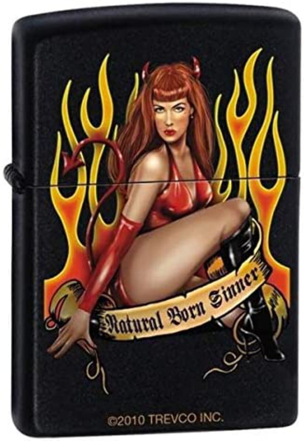 Zippo Lighter - Natural Born Sinner Zippo Lighter - Natural Born Sinner