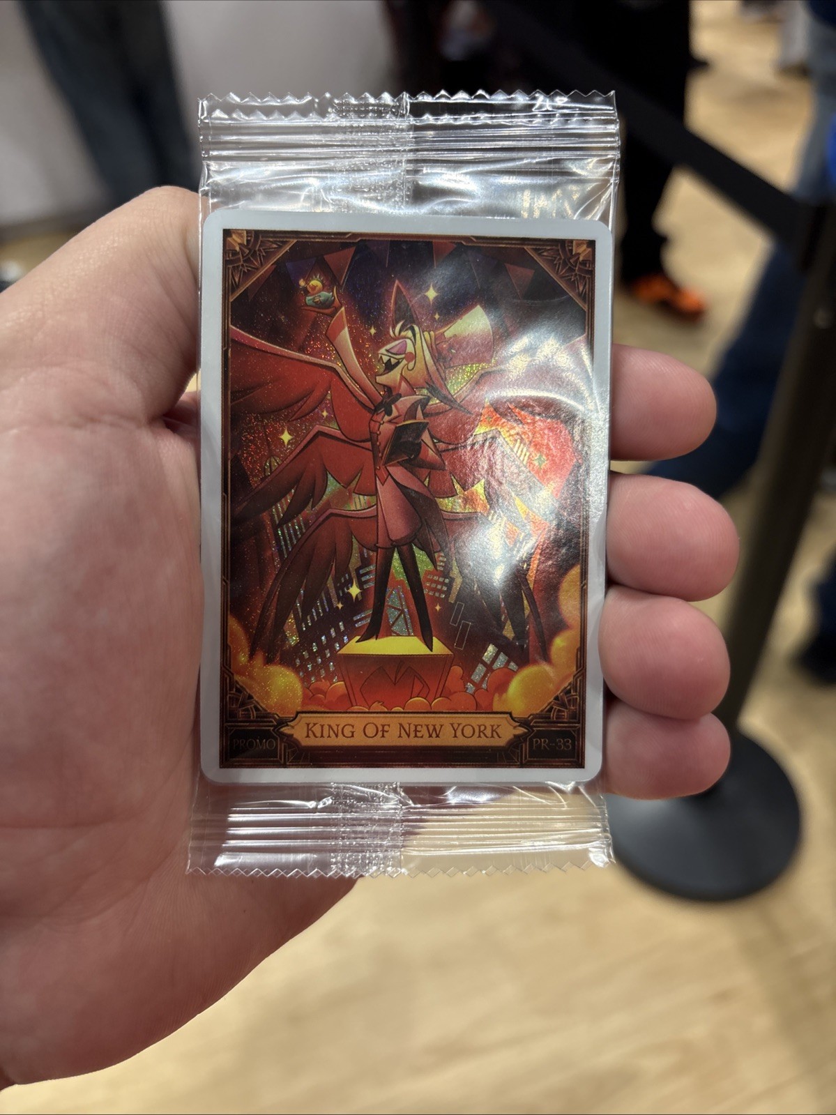 NYCC 2026 PSA HAZBIN HOTEL LUCIFER KING OF NEW YORK PROMO CARD IN HAND NYCC 2026 PSA HAZBIN HOTEL LUCIFER KING OF NEW YORK PROMO CARD IN HAND