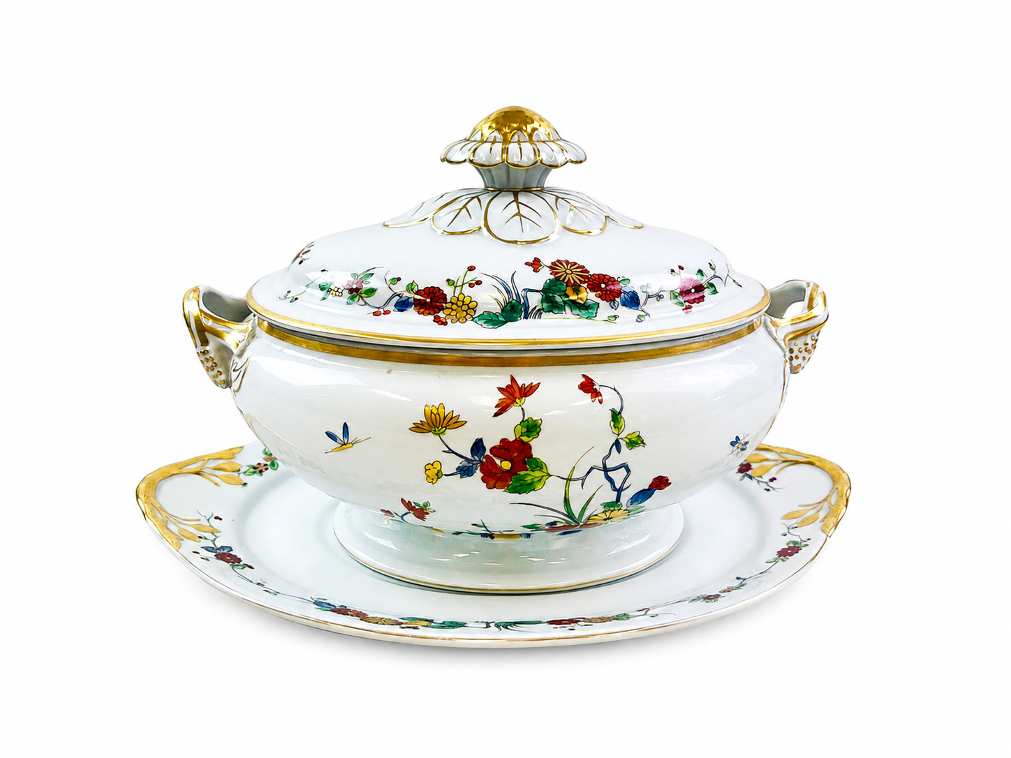 Vista Alegre Portugal Samatra Porcelain Soup Tureen Lid & Underplate Imari Gilt Vista Alegre Portugal Samatra Porcelain Soup Tureen Lid & Underplate Imari Gilt