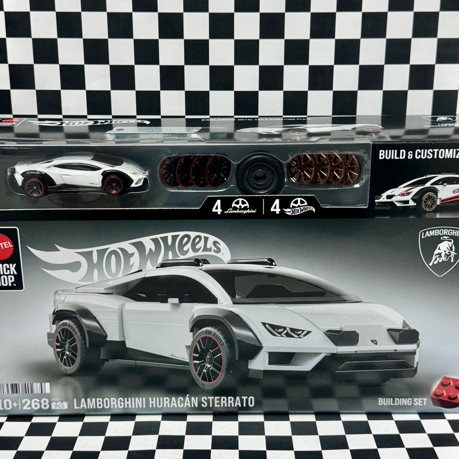 NEW 🔥 Mattel Brick Shop Hot Wheels Lamborghini Huracan Sterrato 268 - Sealed NEW 🔥 Mattel Brick Shop Hot Wheels Lamborghini Huracan Sterrato 268 - Sealed