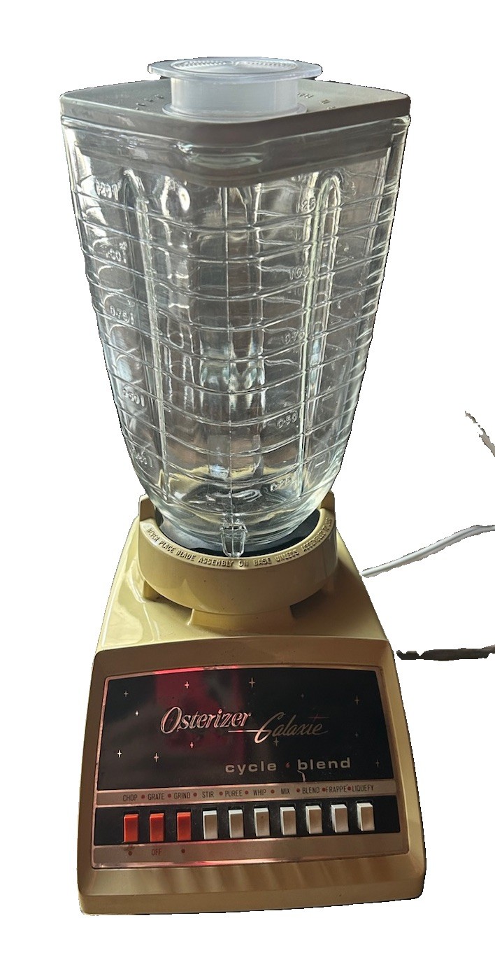 Vintage Osterizer Galaxie Blender Cycle Blend TESTED/WORKS With Glass Pitcher