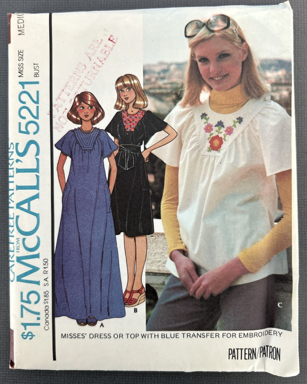 Vintage McCall's Sewing Pattern - 5221 - Boho Style Dress & Top ~JJ Vintage McCall's Sewing Pattern - 5221 - Boho Style Dress & Top ~JJ