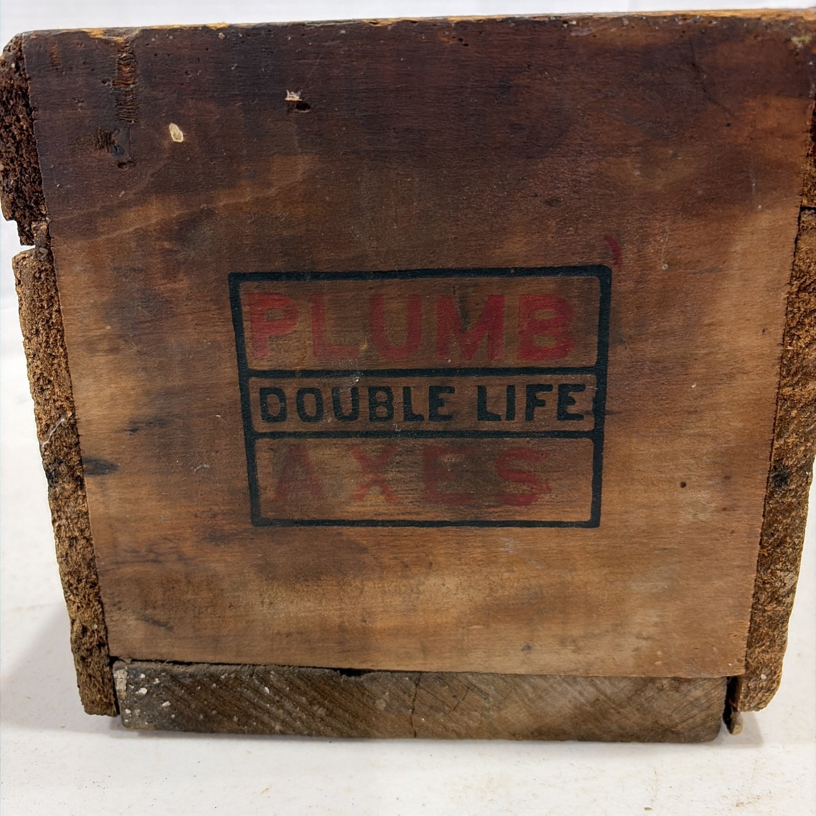 Antique PLUMB Double Life Axes Wood Crate Box 1/2 Doz DB Michigan Marietta Ohio Antique PLUMB Double Life Axes Wood Crate Box 1/2 Doz DB Michigan Marietta Ohio