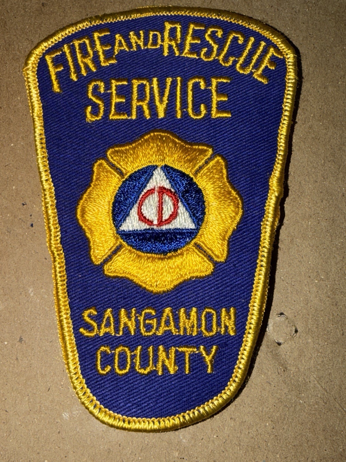 Vintage Sangamon County Illinois Fire Department Shoulder Patch NOS Vintage Sangamon County Illinois Fire Department Shoulder Patch NOS