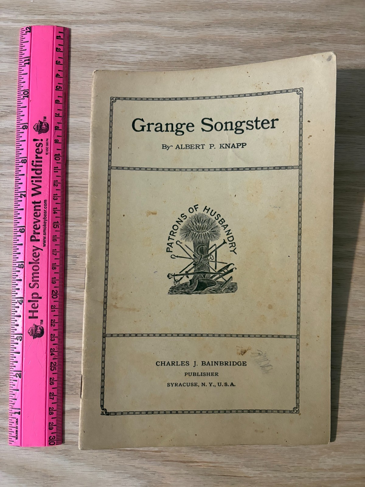 Q RARE Vintage 1915 GRANGE SONGSTER Song Book by Albert Knapp Patrons Husbandry Q RARE Vintage 1915 GRANGE SONGSTER Song Book by Albert Knapp Patrons Husbandry