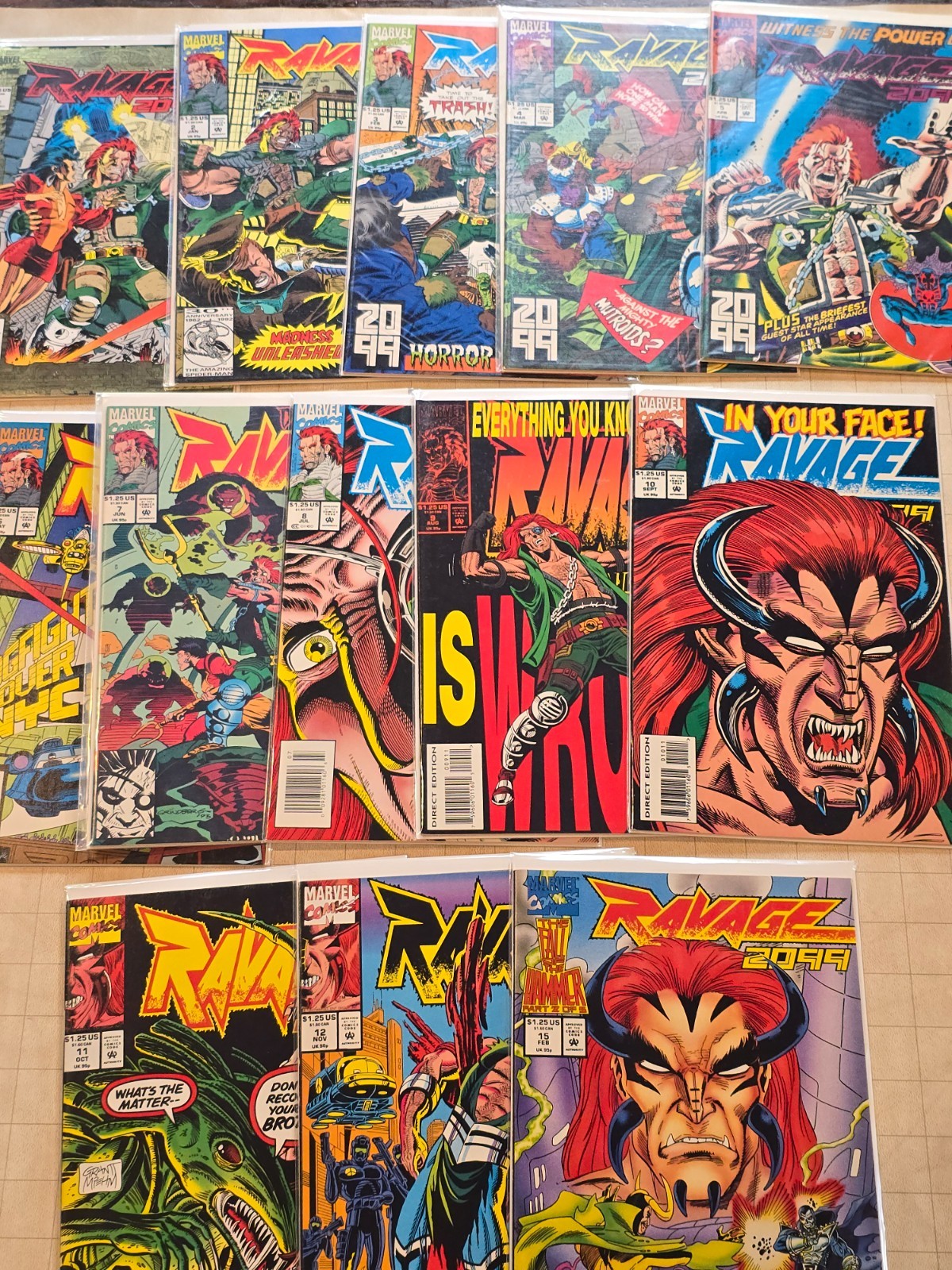 Ravage 2099 1-15 (MISSING 13 & 14) Marvel Comics 1st appearance of Ravage 2099