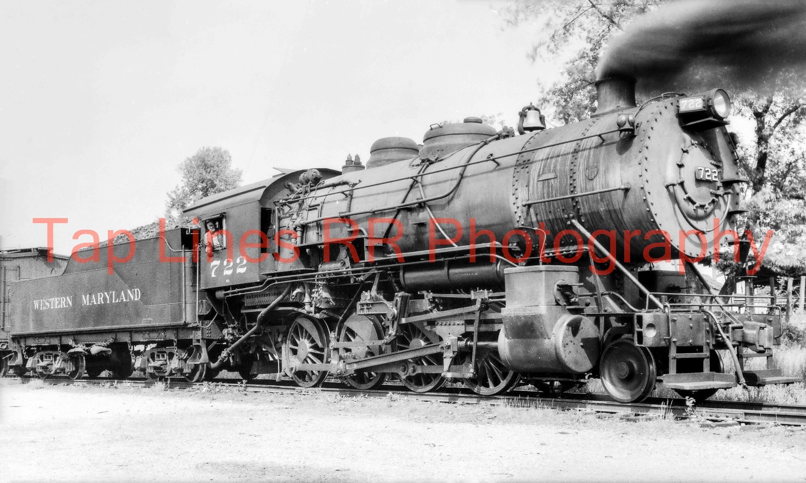 Western Maryland #722 H-7a 2-8-0 Chambersburg PA circa 1946 ALCO New 5x8 Photo Western Maryland #722 H-7a 2-8-0 Chambersburg PA circa 1946 ALCO New 5x8 Photo