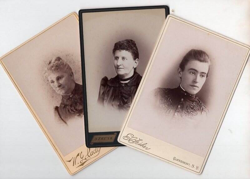 Lot of 3 Antique Cabinet Photos Lovely Victorian Women Collectible Backstamps
