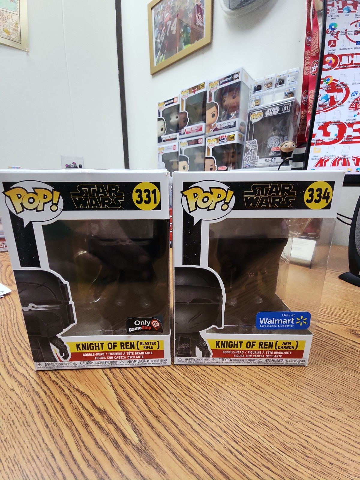 Two Star Wars Funko Pop Knight Of Ren #331 & 334 Two Star Wars Funko Pop Knight Of Ren #331 & 334