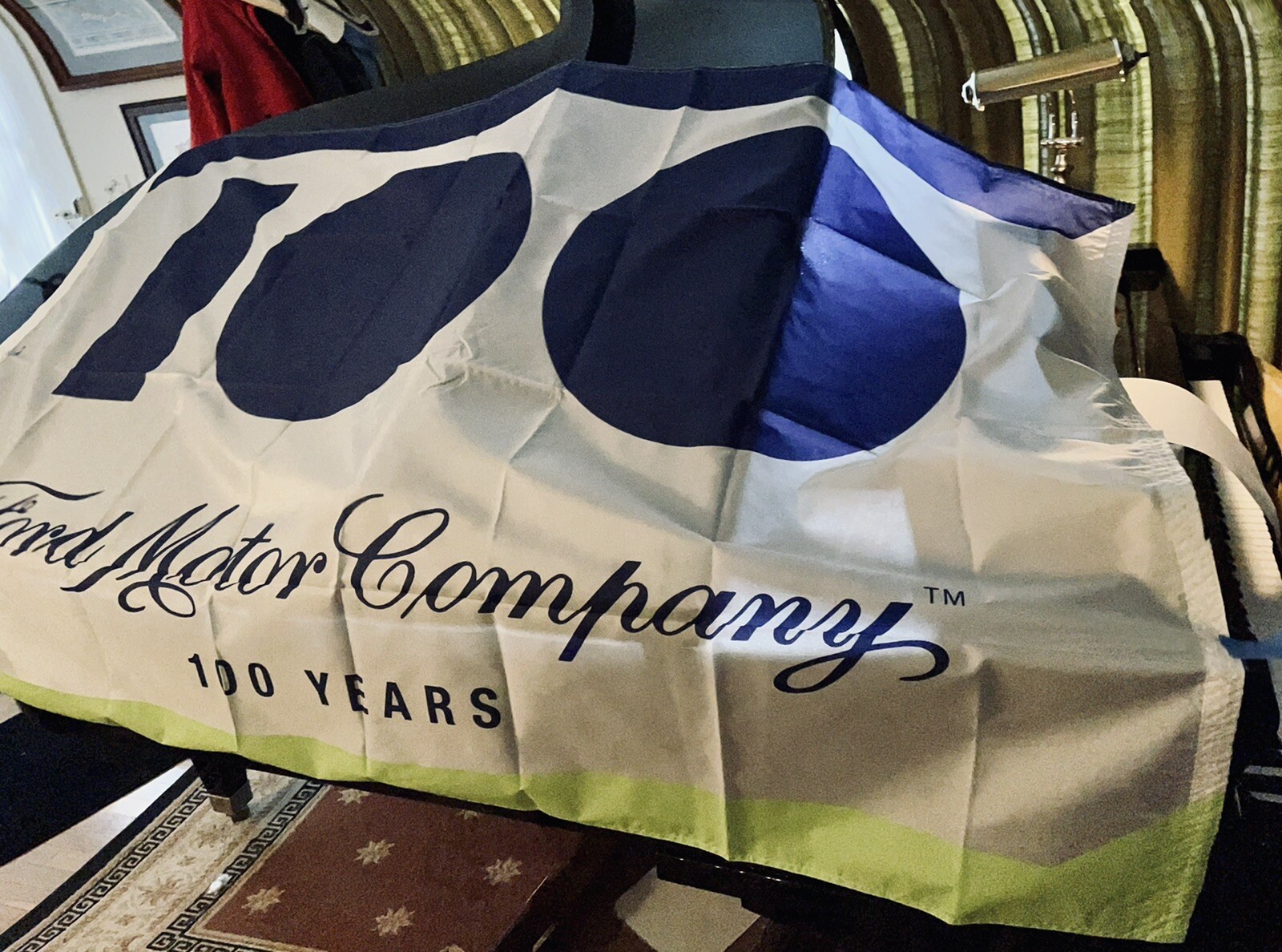 Ford Motor Company 100 Years flag Banner - BRAND NEW - NEVER USED Ford Motor Company 100 Years flag Banner - BRAND NEW - NEVER USED