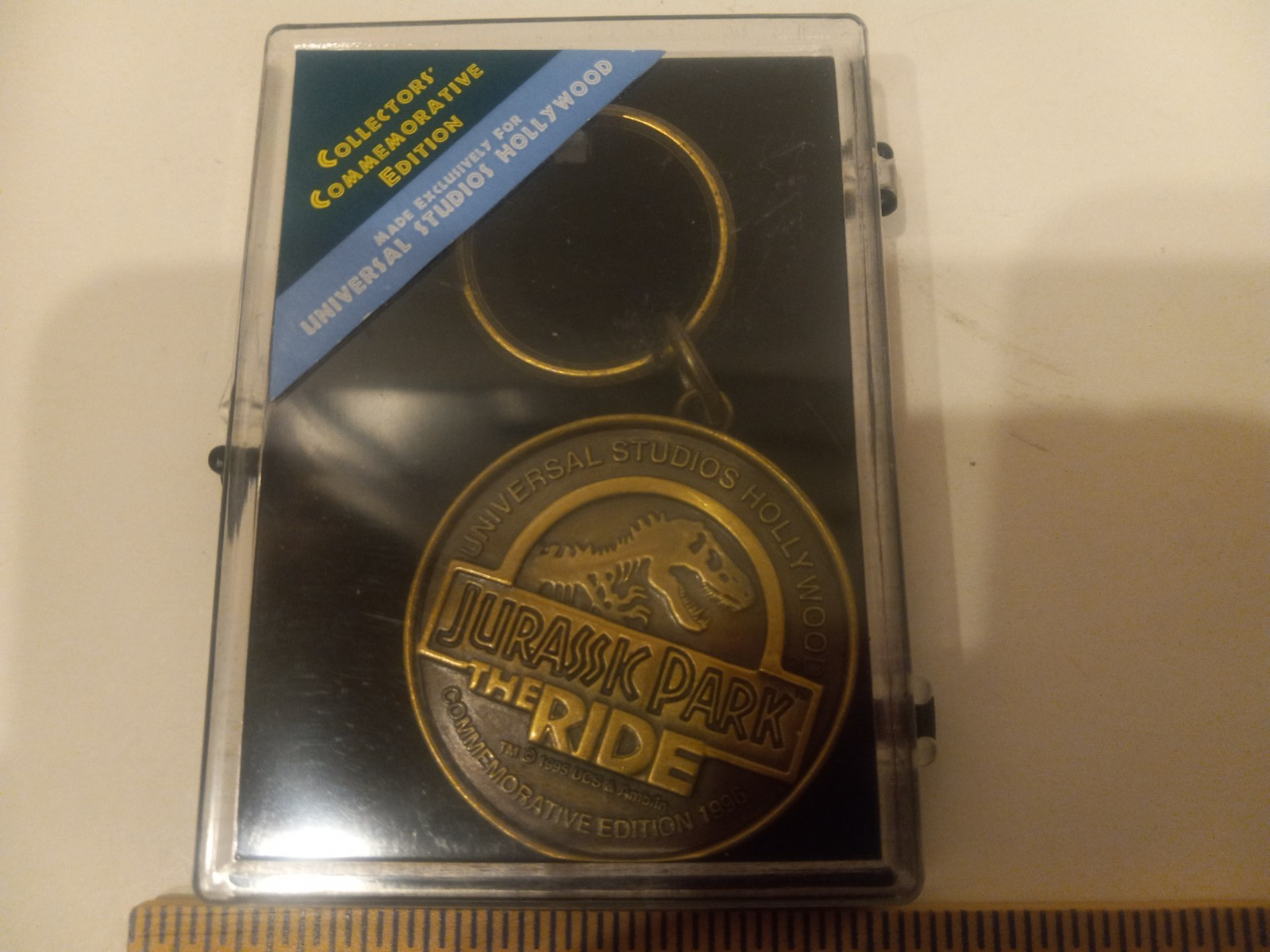 Universal Studios Jurassic Park The Ride Commemorative Edition Keychain 1996