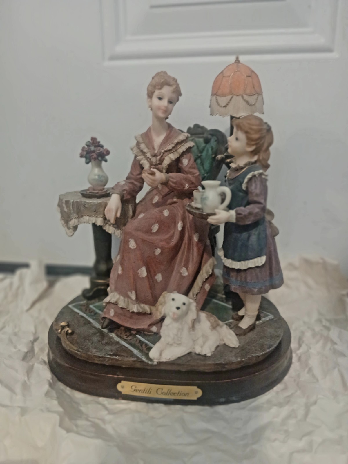 Vintage Gentili Collection Mother And Child Afternoon Tea Parties Figurines RARE