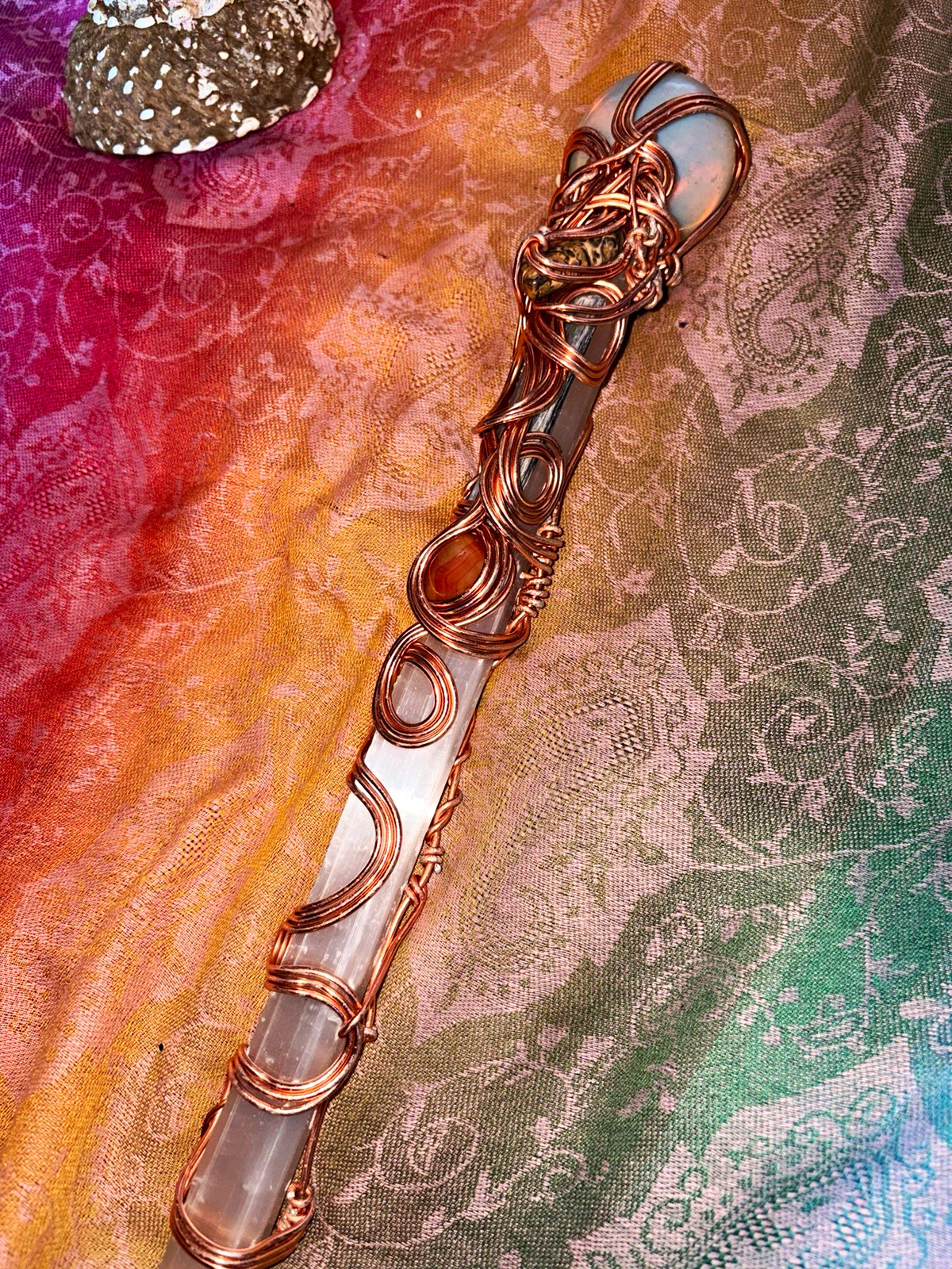 THE SOUL SCEPTER 🔮CopperWire-Wrapped Magic Apparatus Crystal Wand THE SOUL SCEPTER 🔮CopperWire-Wrapped Magic Apparatus Crystal Wand