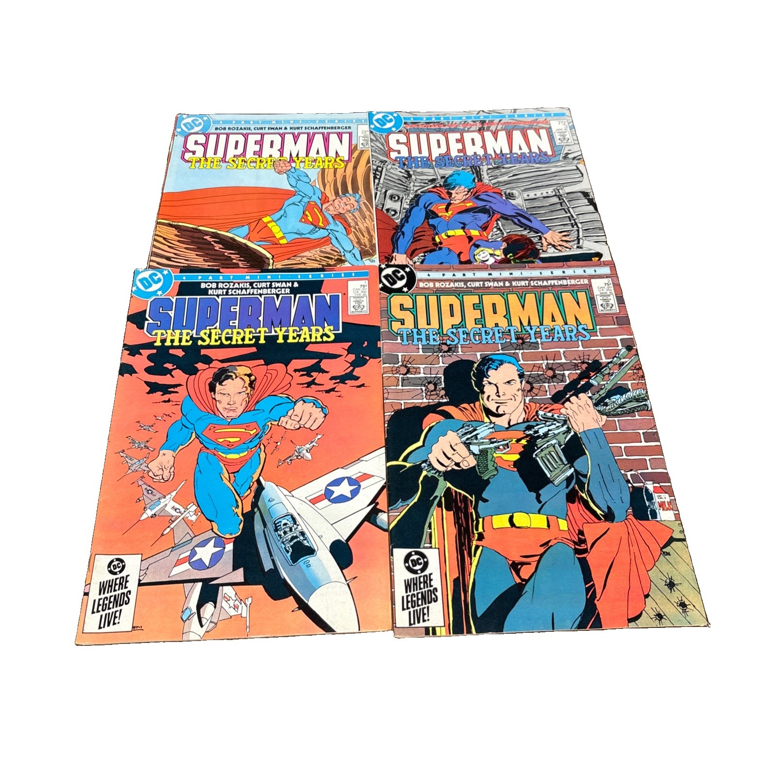 Superman: The Secret Years #1 2 3 4 (lot of 4) (DC 1985) Complete Limited Series Superman: The Secret Years #1 2 3 4 (lot of 4) (DC 1985) Complete Limited Series