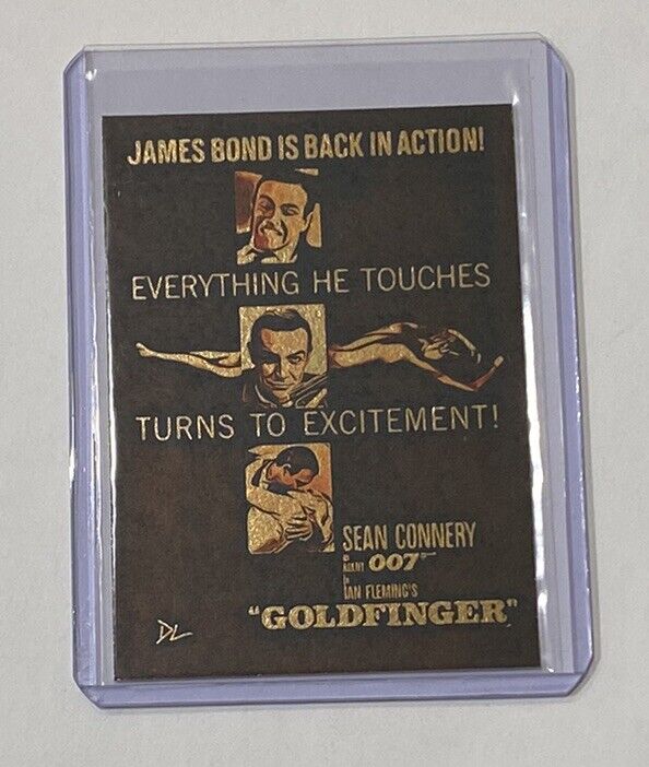 James Bond Gold Plated Artist Signed “Goldfinger” Trading Card 1/1