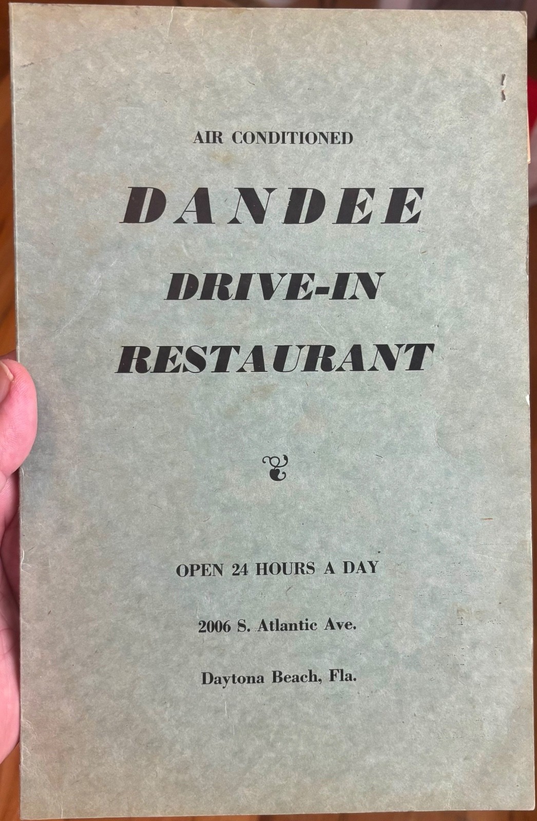 Vintage 1950s Daytona Beach Florida "Dandee Drive-In Restaurant" Menu Vintage 1950s Daytona Beach Florida "Dandee Drive-In Restaurant" Menu