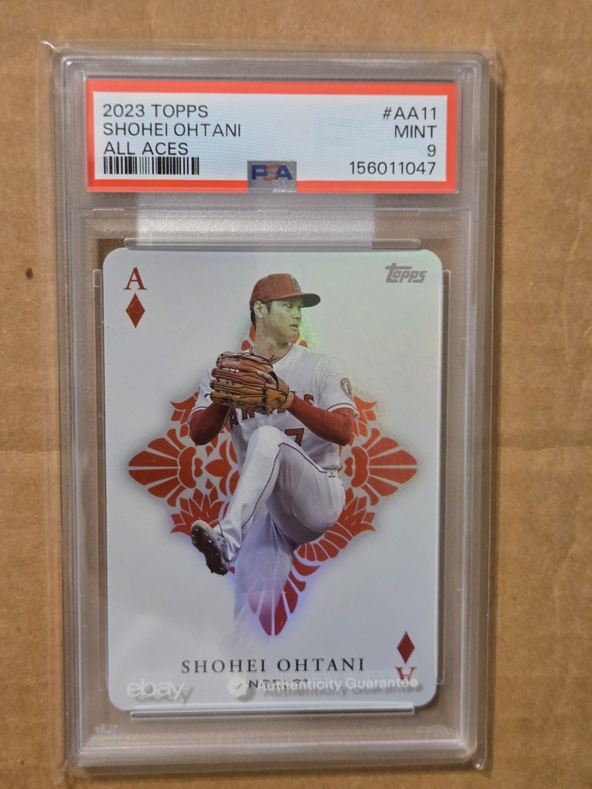 2023 TOPPS ALL ACES #AA11 REFRACTOR HOLO SHOHEI OHTANI PSA 9 MINT GRADED 2023 TOPPS ALL ACES #AA11 REFRACTOR HOLO SHOHEI OHTANI PSA 9 MINT GRADED