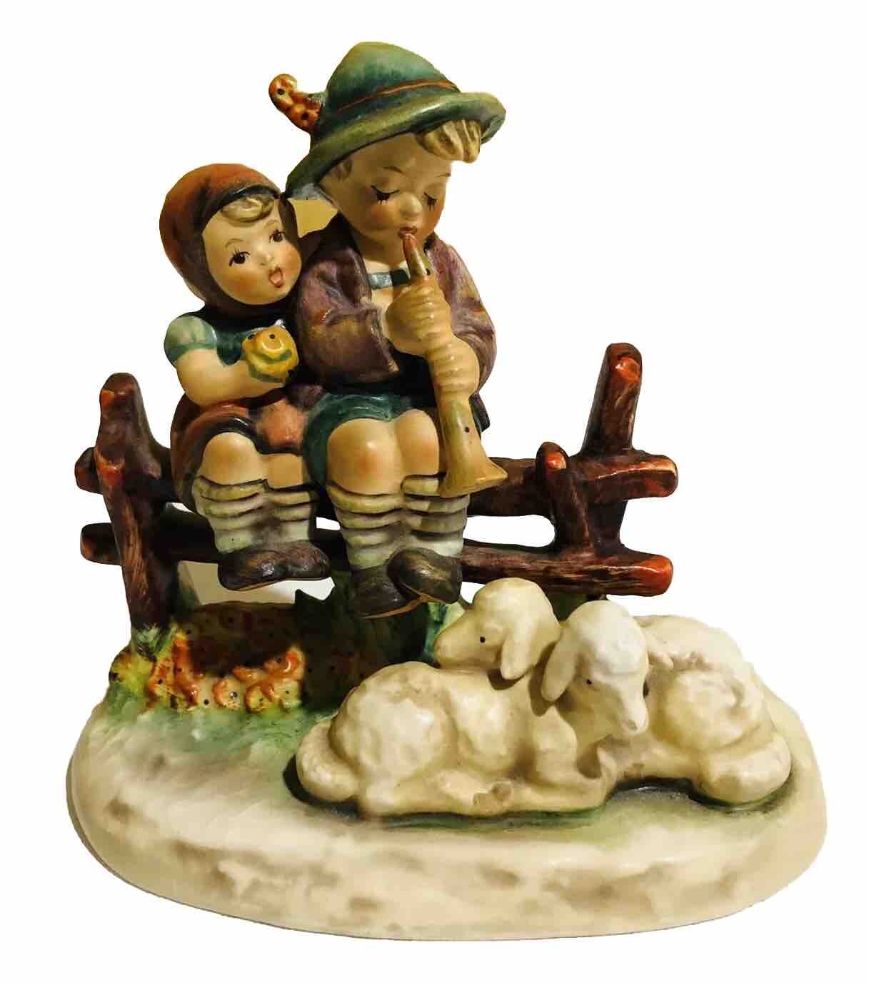 Goebel Hummel #99 "EVENTIDE" Figurine TMK3 4.75" tall, Children Lambs, Repaired Goebel Hummel #99 "EVENTIDE" Figurine TMK3 4.75" tall, Children Lambs, Repaired