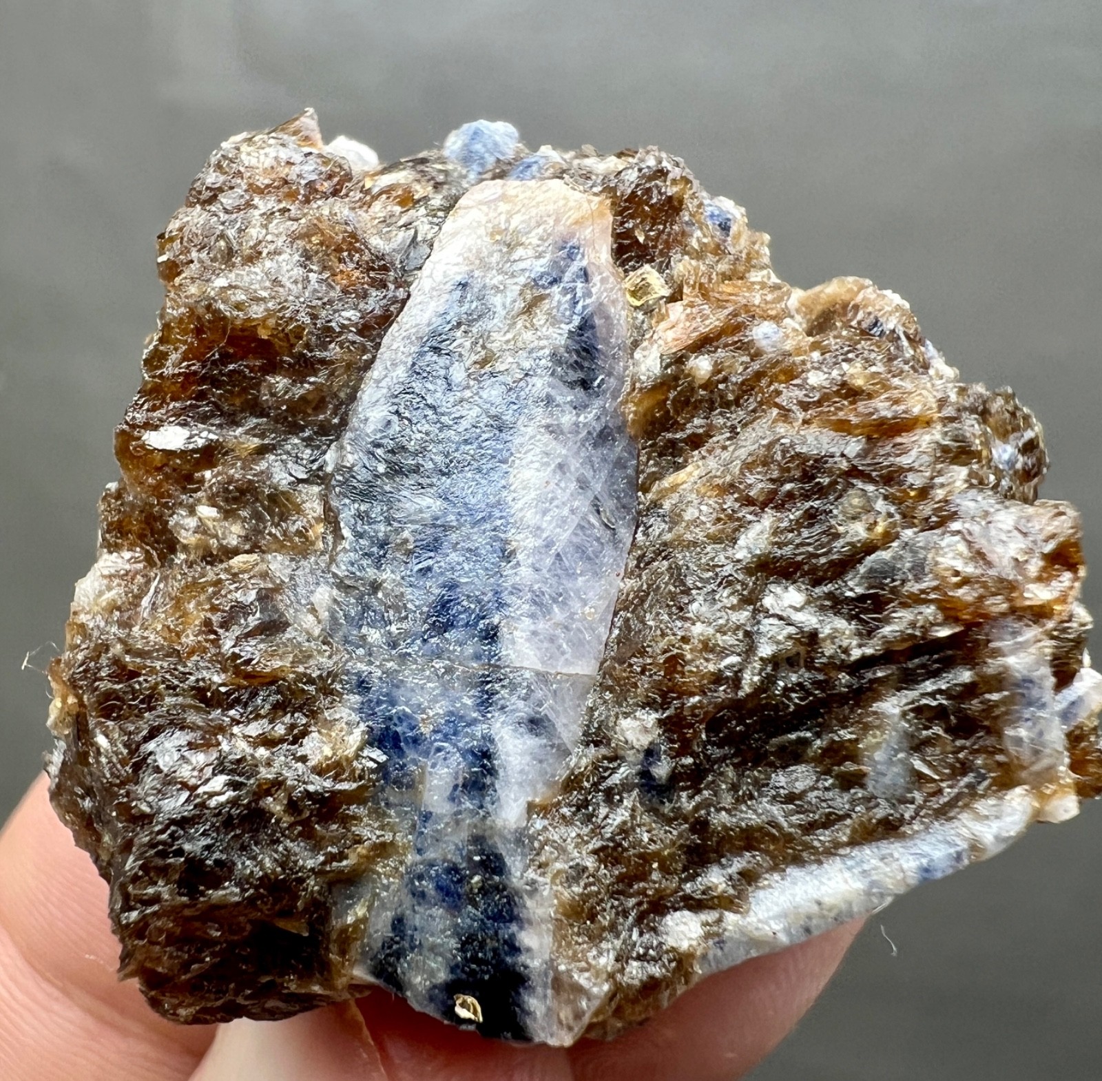 39g Natural Bi-Color Sapphire Crystals on Mica Matrix - Badakhshan Afghanistan