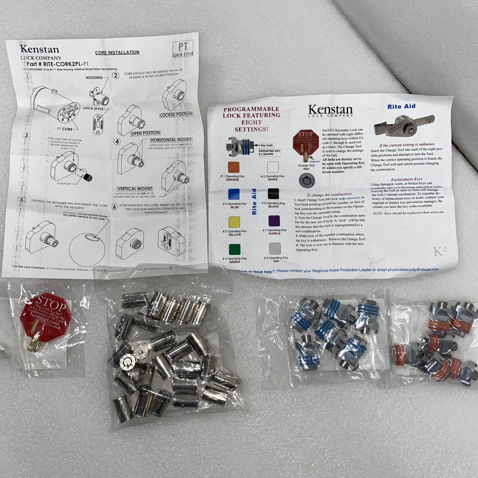 ๐ Kenstan K2 Ratchet Tubular Keymatic Lock Set Bundle Keys + Core + CHANGE KEY ๐ Kenstan K2 Ratchet Tubular Keymatic Lock Set Bundle Keys + Core + CHANGE KEY