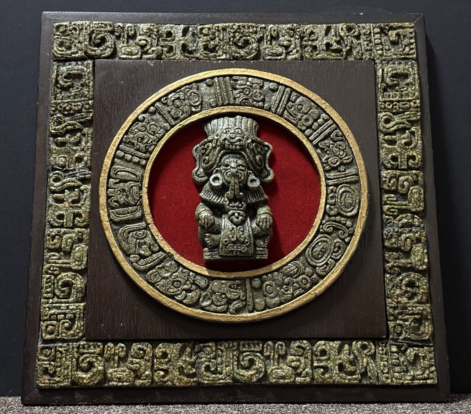 Original Arte-Mex Aztec Mayan Decorative Collectible Wall Plaque Made In Mexico