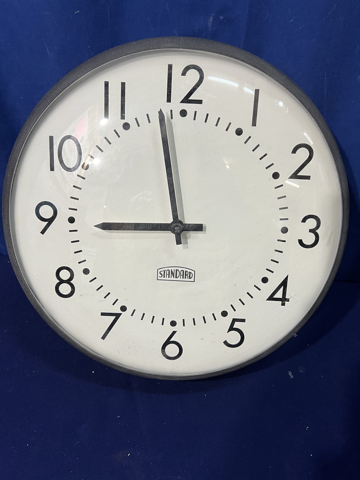 STANDARD ELECTRIC 12" CLOCK SLAVE WALL GLASS FACE SCHOOL HOUSE 2376BB12 STANDARD ELECTRIC 12" CLOCK SLAVE WALL GLASS FACE SCHOOL HOUSE 2376BB12