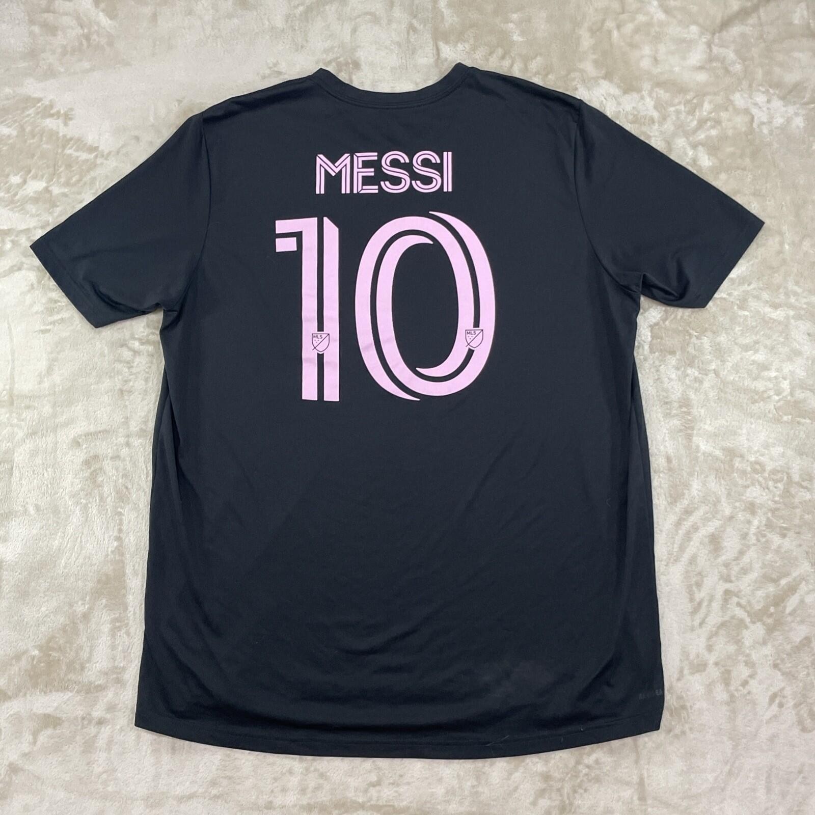 Adidas MLS Inter Miami Lionel Messi #10 Black Soccer Jersey Men's Size 2XL Adidas MLS Inter Miami Lionel Messi #10 Black Soccer Jersey Men's Size 2XL