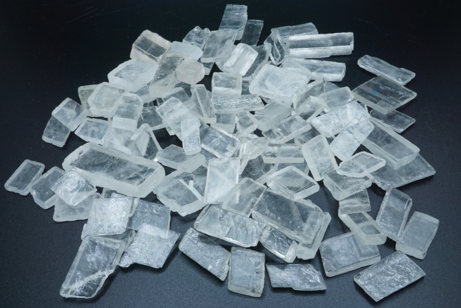 Micro Optical Calcite 1/4 Lb Natural Rhombohedral Crystals Small Clear Calcite Micro Optical Calcite 1/4 Lb Natural Rhombohedral Crystals Small Clear Calcite