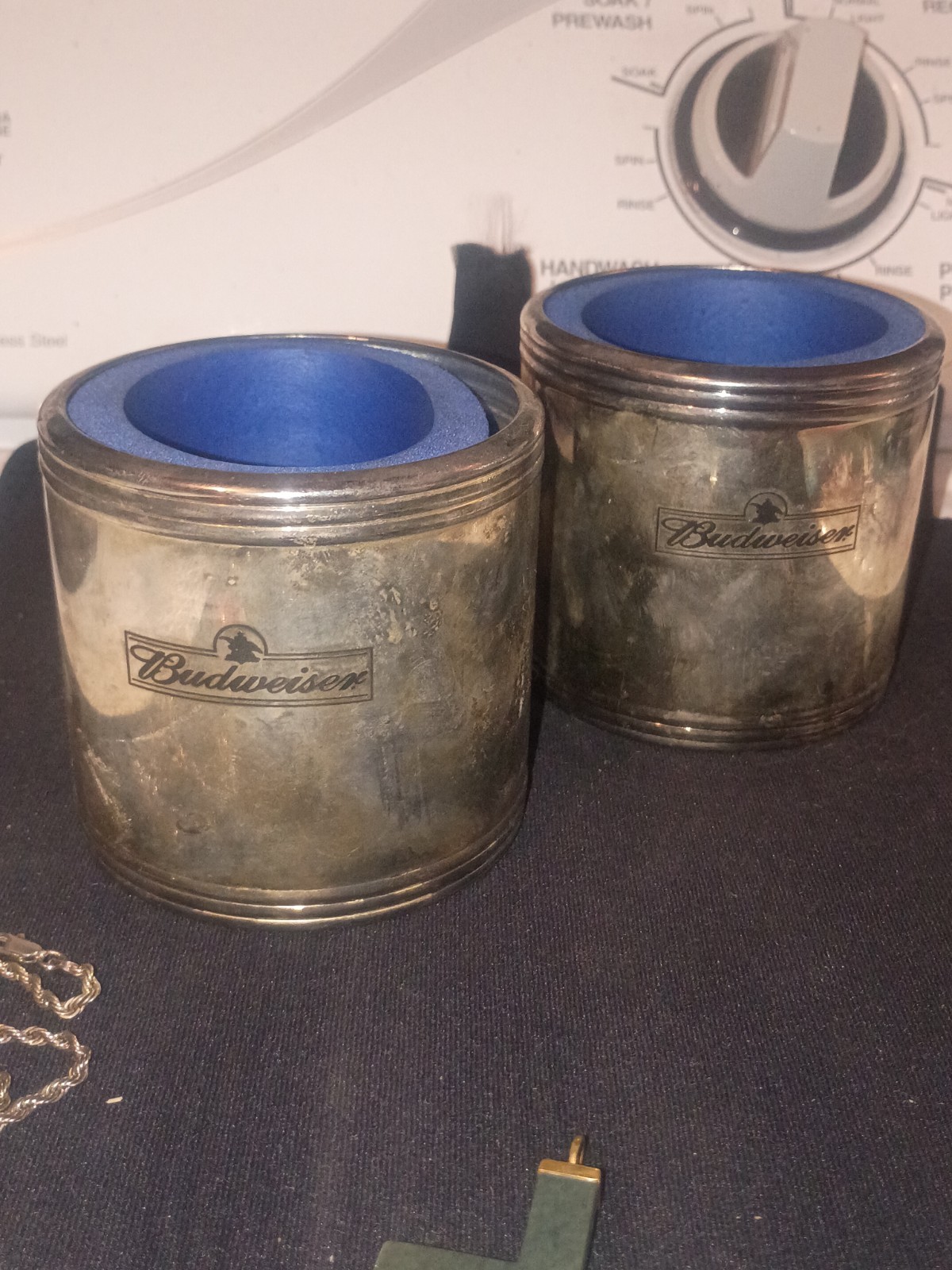 Pair Of Vintage Fairly Scarce Budweiser Memorabilia Pair Of Vintage Fairly Scarce Budweiser Memorabilia