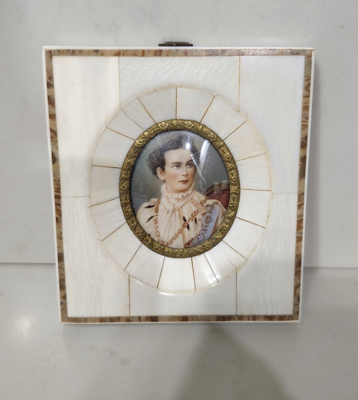 Antique Miniature Portrait Victorian Era Antique Miniature Portrait Victorian Era