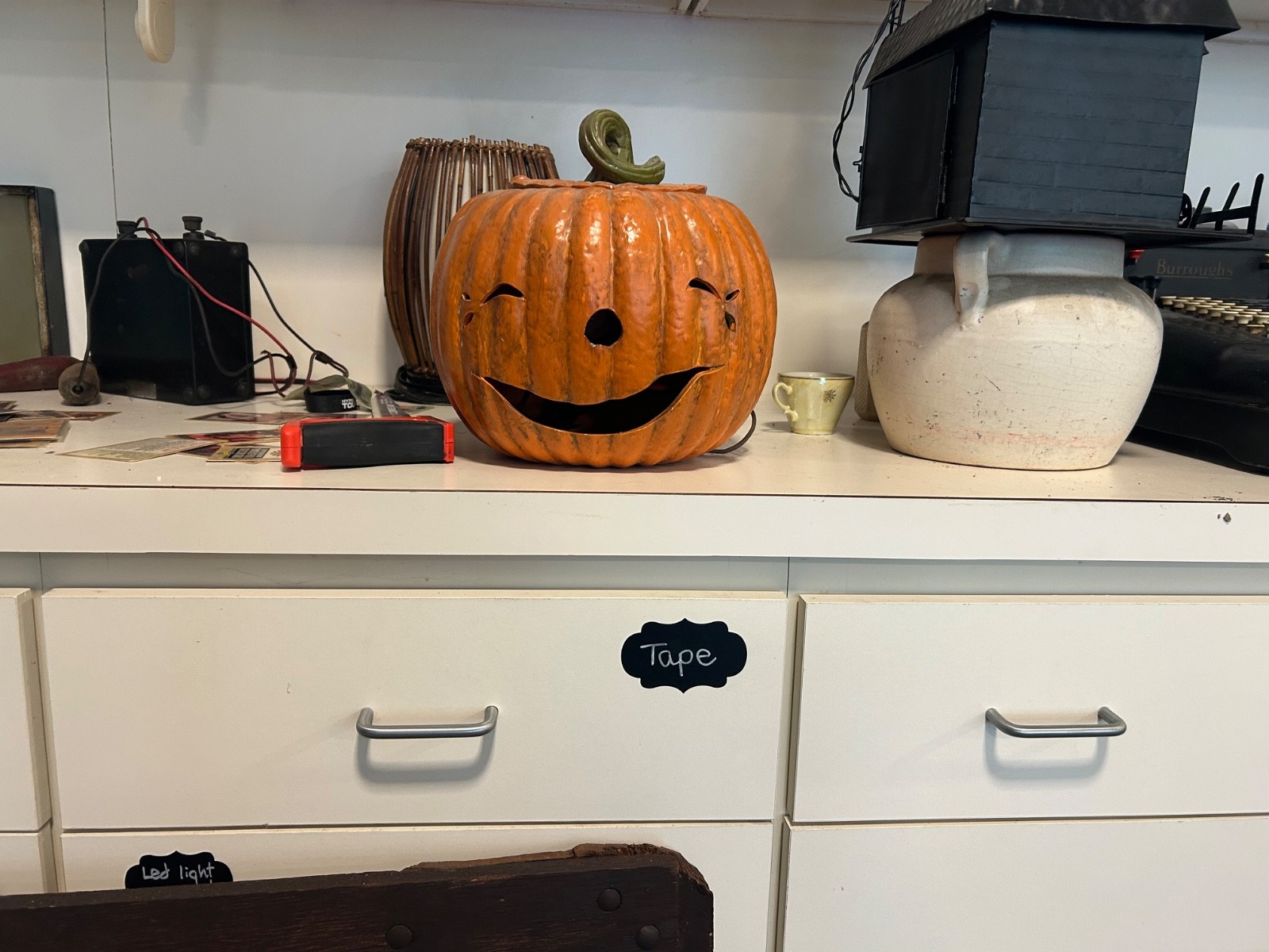 Vintage Halloween Jack O' Lantern ceramic Pulp early 1940's Vintage Halloween Jack O' Lantern ceramic Pulp early 1940's