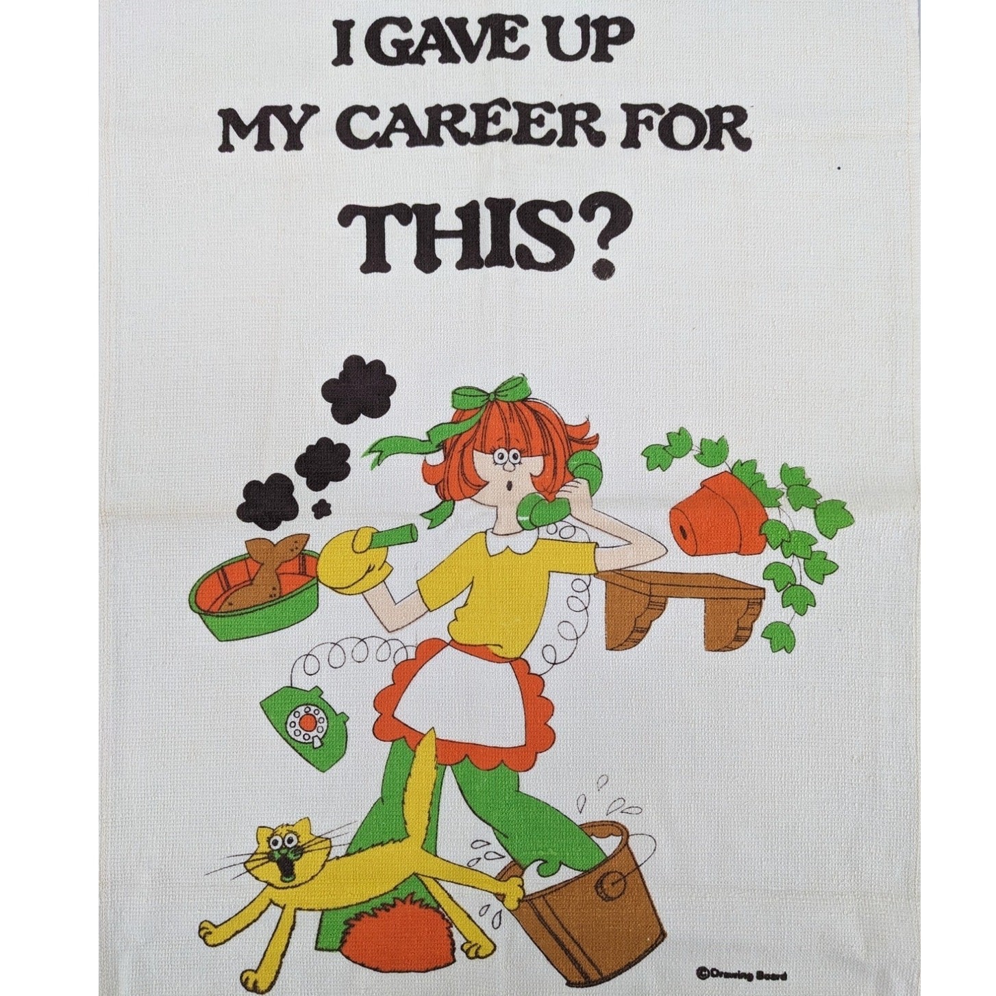 "I Gave Up My Career For This?" Vintage 1970's Kitchen Towel Terry Cloth CANNON "I Gave Up My Career For This?" Vintage 1970's Kitchen Towel Terry Cloth CANNON