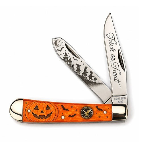 EAGLE EDGE Halloween Trapper Pocket Knife, Two Blade Limited 1st Ed. Collectible