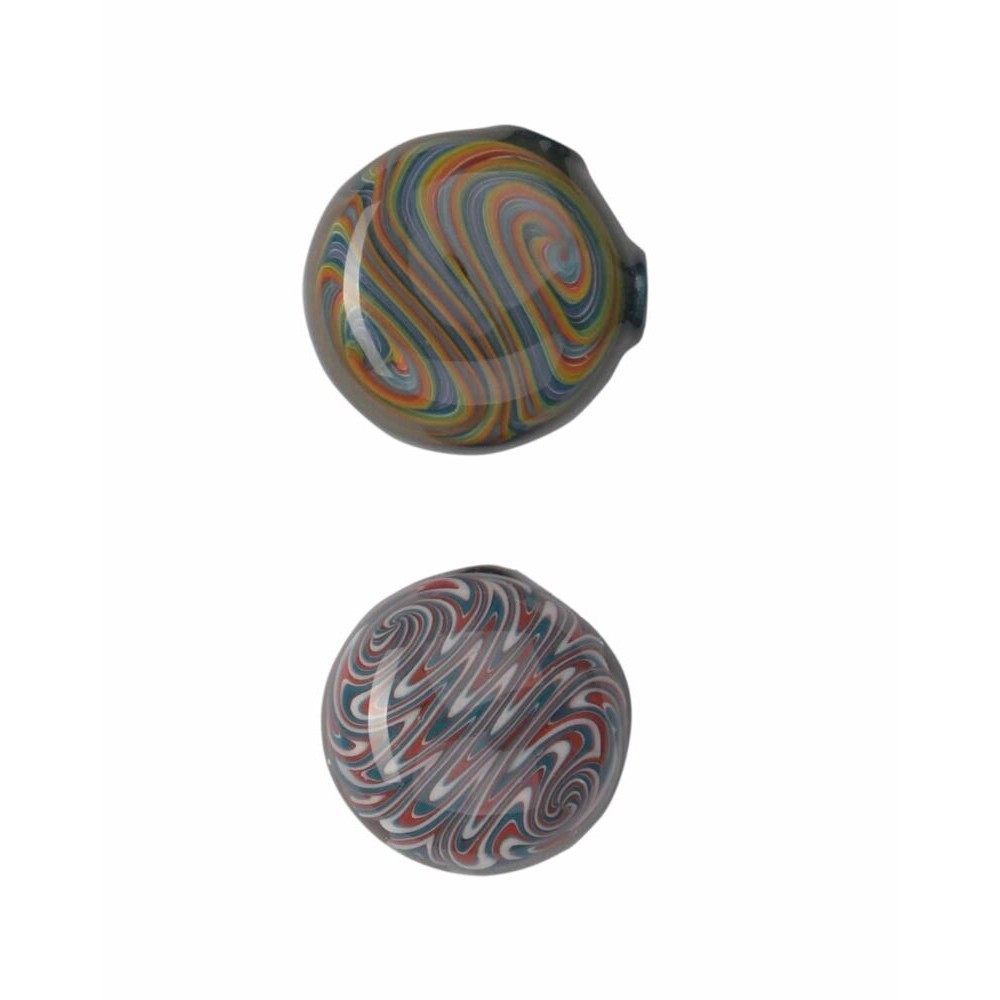 Torched Glass Pendant - Hollow Wig Wag Torched Glass Pendant - Hollow Wig Wag