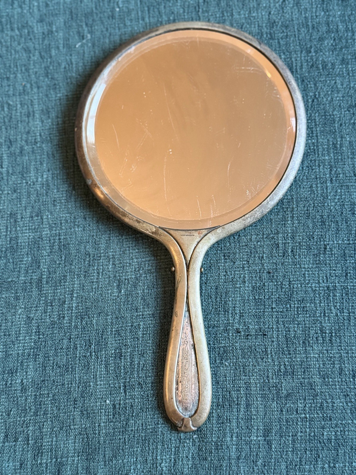 Silver German Antique Hand Mirror Silver German Antique Hand Mirror