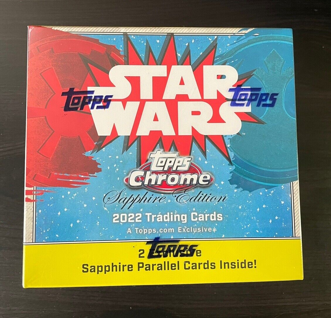 2022 Topps Chrome Sapphire Edition STAR WARS Factory Sealed Box In Stock