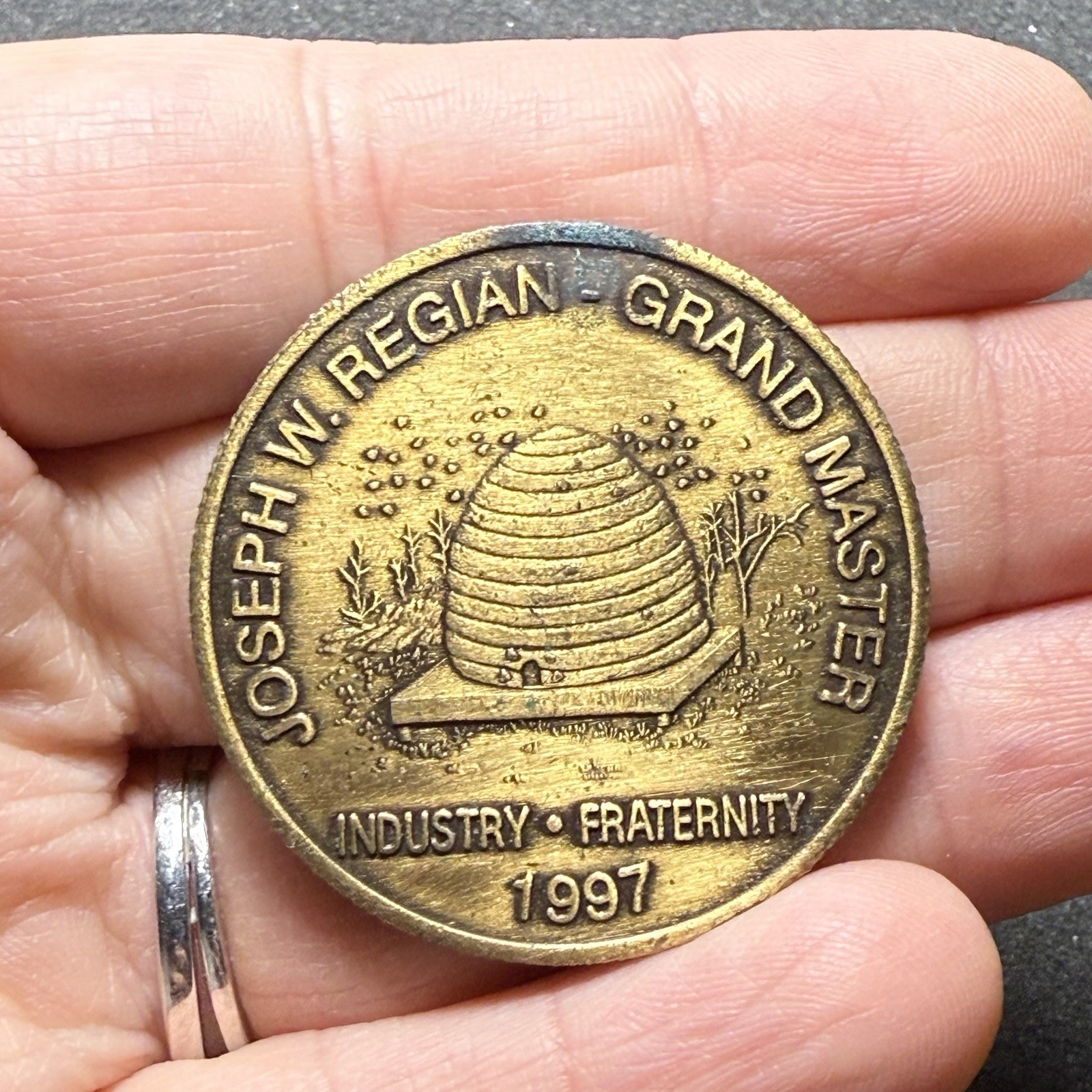 Masonic Coin, Joseph W. Regan Grand Master 1997 Ancient Free and Accepted Masons Masonic Coin, Joseph W. Regan Grand Master 1997 Ancient Free and Accepted Masons