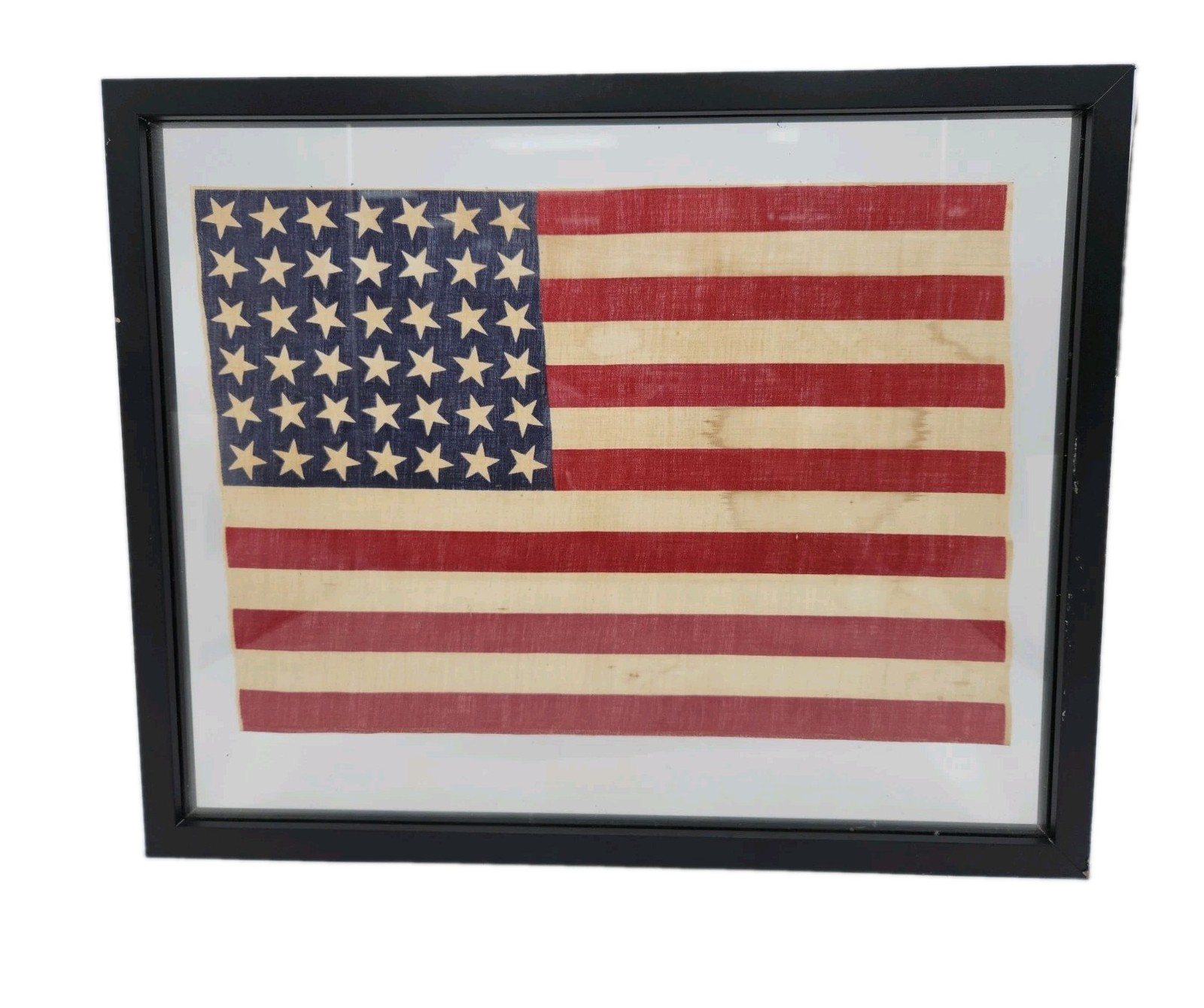 Authentic Antique Unofficial 42-Star American Parade Flag 12" x 18" 6 Rows of 7