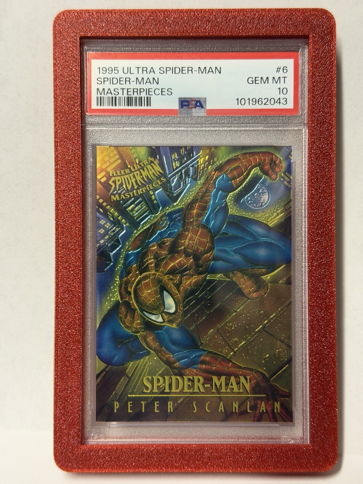 1995 Fleer Ultra Spider-Man Masterpieces #6 Spider-Man PSA 10 GEM MINT 1995 Fleer Ultra Spider-Man Masterpieces #6 Spider-Man PSA 10 GEM MINT