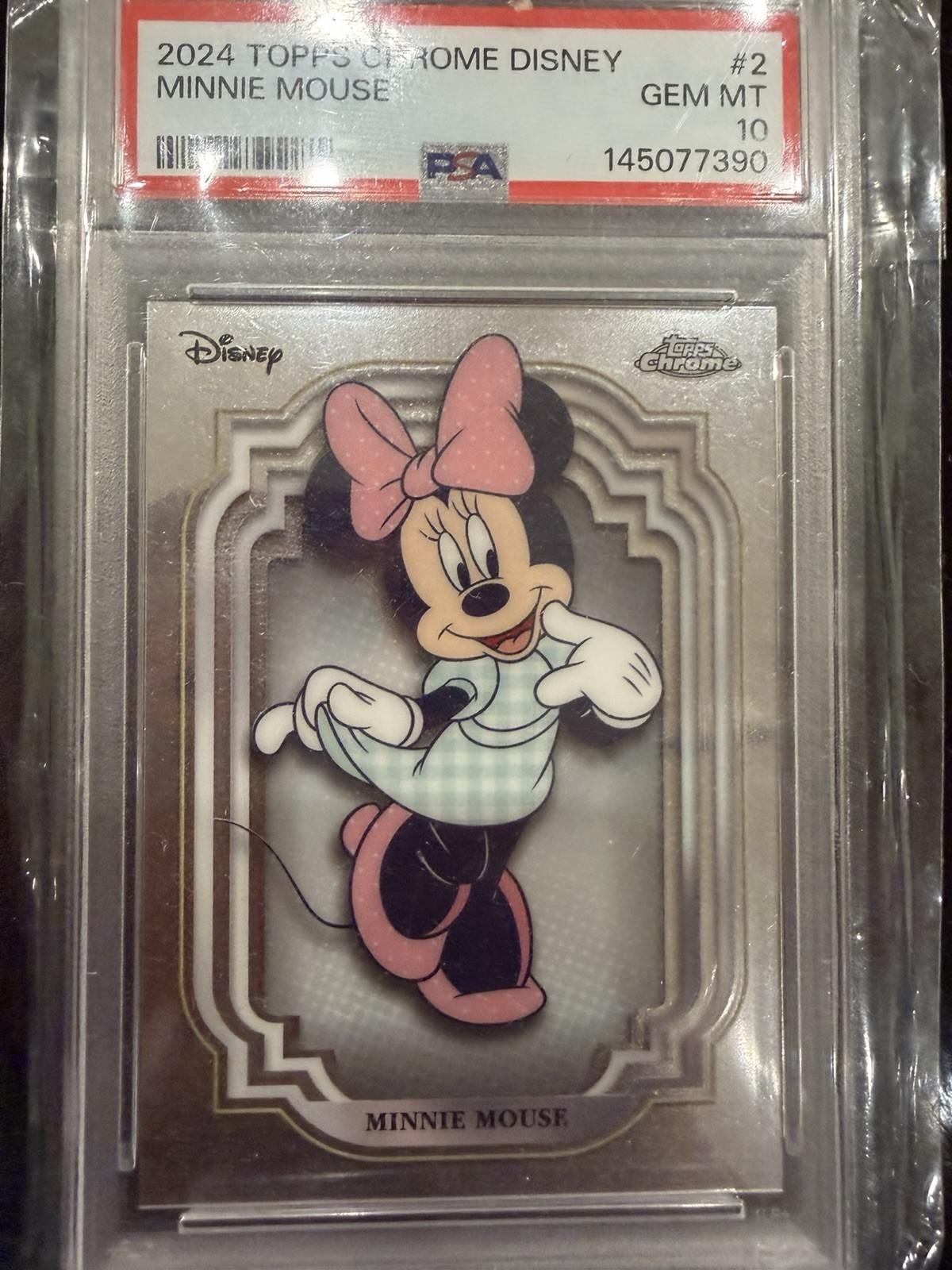 2024 TOPPS CHROME DISNEY #2 MINNIE MOUSE PSA 10