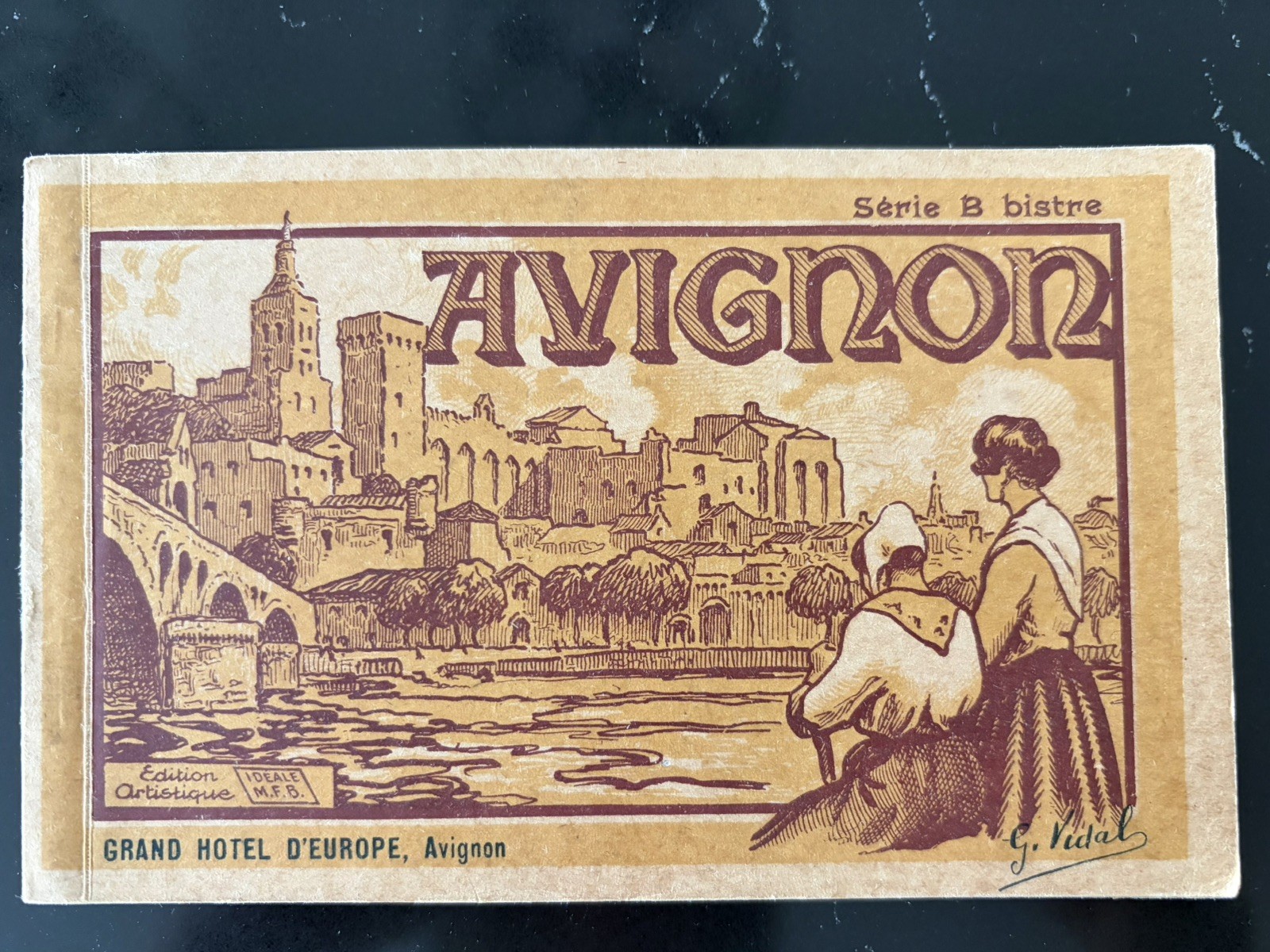 Vintage Avignon France Souvenir Postcard Booklet Grand Hôtel d’Europe 1920s-30s