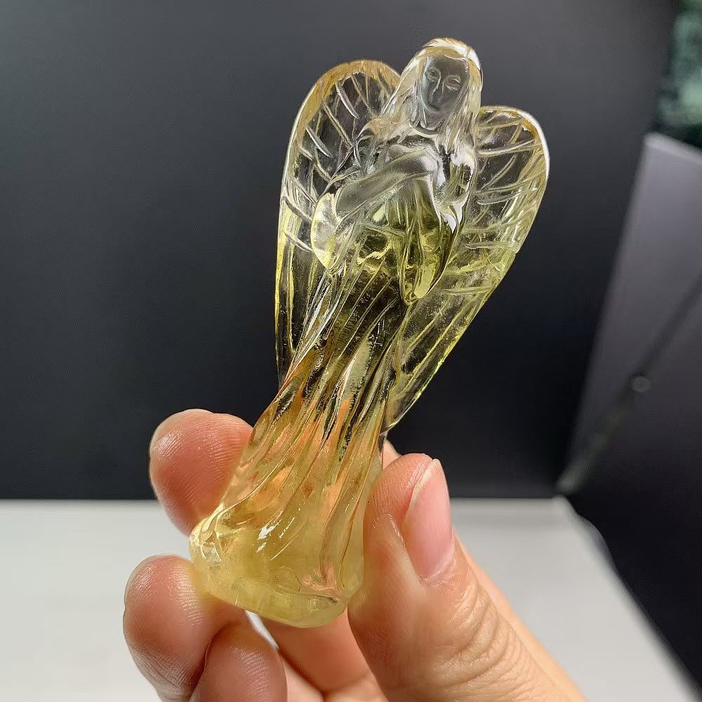 51 gNatural Yellow crystal quartz hand-carved Angel skull Crystal reiki healing 51 gNatural Yellow crystal quartz hand-carved Angel skull Crystal reiki healing